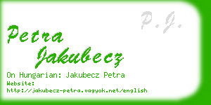 petra jakubecz business card